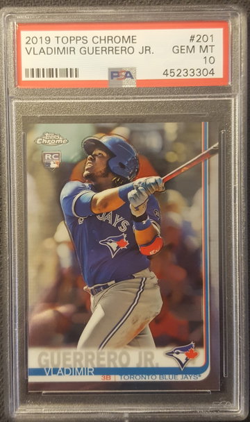 2019 Topps Chrome Vladimir Guerrero Jr Rookie RC PSA 10 Toronto Blue Jays
