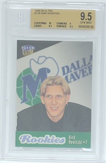 1998 Ultra Dirk Nowitzki SP RC #118 BGS 9.5 GEM MINT