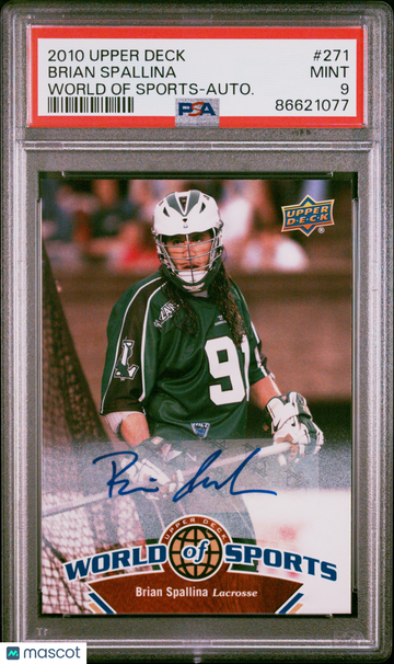 2010 Upper Deck World Of Sports Brian Spallina #271 World Of Sports Autograph PSA 9