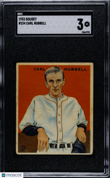 1933 Goudey Carl Hubbell #234 SGC 3