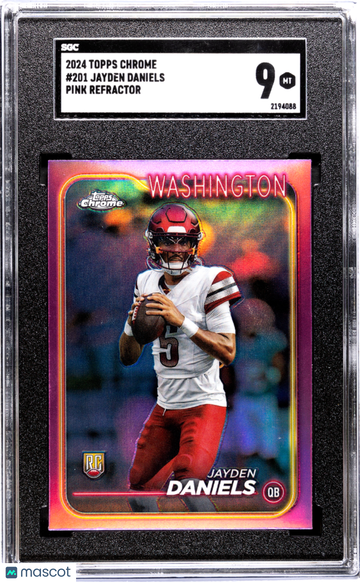 2024 Topps Chrome Jayden Daniels #201 Pink Refractor SGC 9