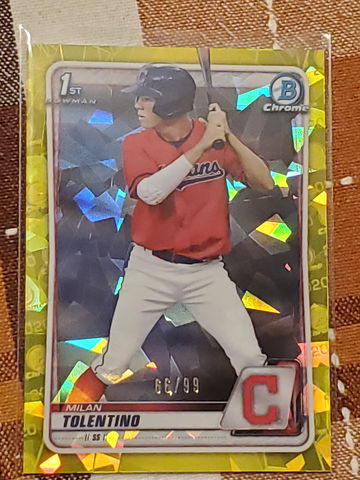 2020 Bowman Chrome Sapphire Draft Milan Tolentino # 66/ 99