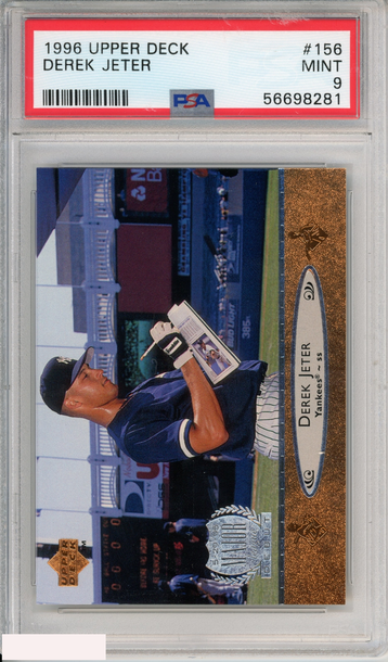 1996 UPPER DECK DEREK JETER #156 NEW YORK YANKEES HOF PSA 9 MINT