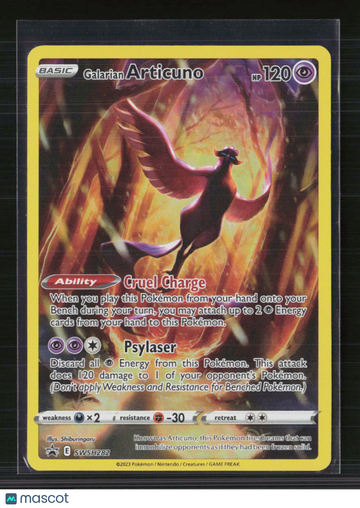 Pokemon 2023 Crown Zenith Galarian Articuno #SWSH282