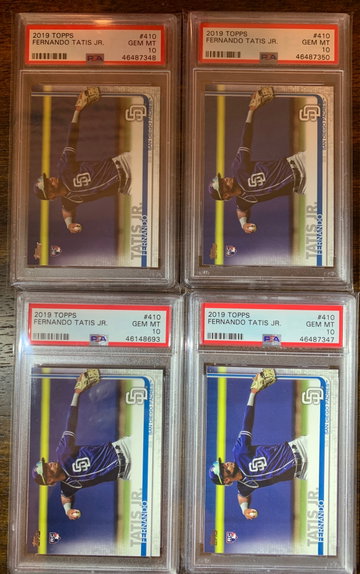 (4) 2019 Topps Fernando Tatis Jr. PSA 10