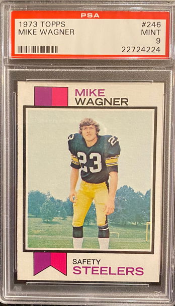 1973 Topps #246 Mike Wagner PSA 9 RC