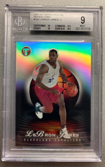 LEBRON JAMES TOPPS PRISTINE REFRACTOR RC #102 BGS 9 #/499