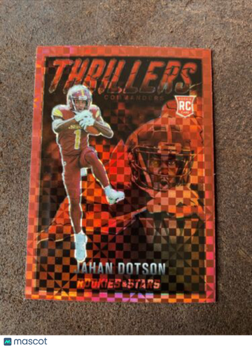 🔥 2022 Panini Rookies & Stars Thrillers Red Plaid Prizm #TH26 Jahan Dotson (RC)