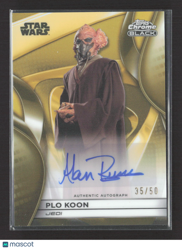 2021 Topps Chrome Black Star Wars Alan Ruscoe 35/50 Authentic Autograph #CB-RUS