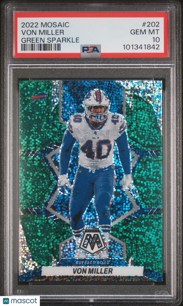 2022 Mosaic Von Miller Green Sparkle PSA 10