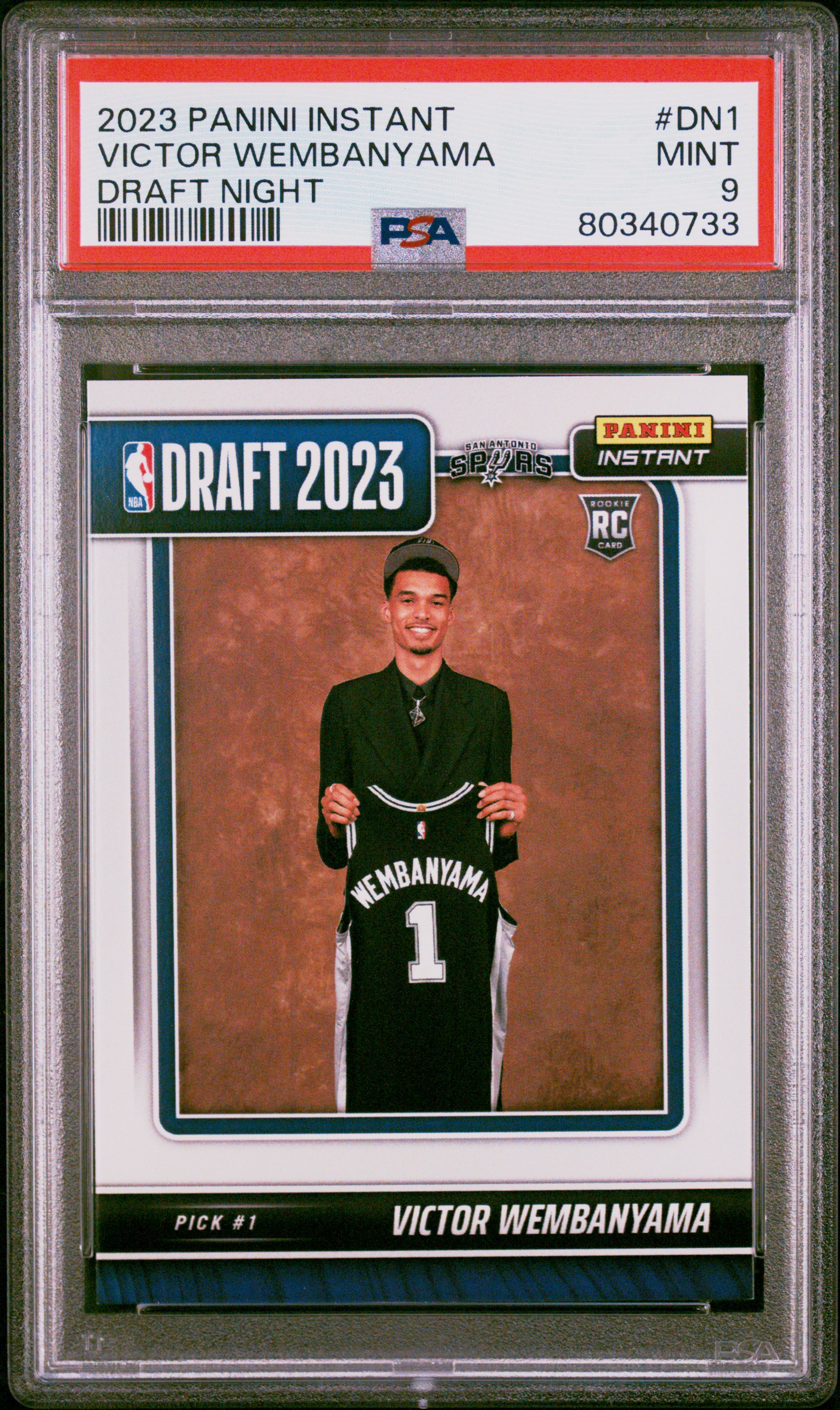 2023 Panini Instant Draft Night #DN1 Victor Wembanyama PSA Mint 9
