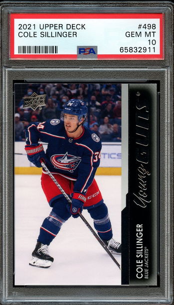 2021 Upper Deck #498 Cole Sillinger PSA 10