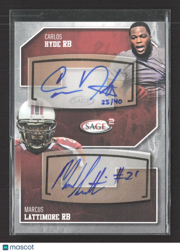 2014 SAGE Hit Carlos Hyde Marcus Lattimore #7 /40