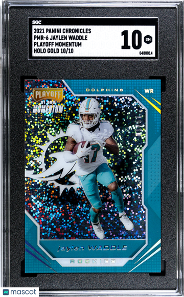 2021 Panini Chronicles Jaylen Waddle #PMR-6 Playoff Momentum Holo Gold 10 SGC 10