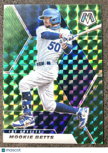 2021 Mosaic Green Camo Prizm #144 Mookie Betts Los Angeles Dodgers ⚾