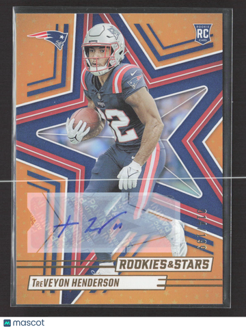 2025 Panini Rookies & Stars TreVeyon Henderson #188 Orange /199 RC