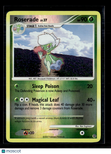 Pokemon 2011 Secret Wonders Roserade #17/132