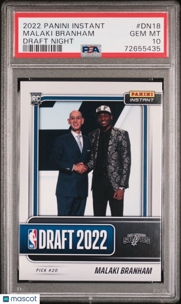 2022 PANINI INSTANT DRAFT NIGHT #18 MALAKI BRANHAM PSA GEM MINT 10