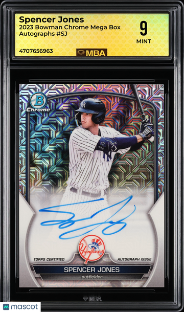 2023 Bowman Chrome Mega Box Autographs Spencer Jones #SJ MBA 9