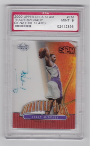 Tracy McGrady Signature Slams Auto PSA 9 - Ships From Canada