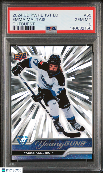 2024 Upper Deck Pwhl 1st Edition Emma Maltais #59 Outburst Young Guns PSA 10