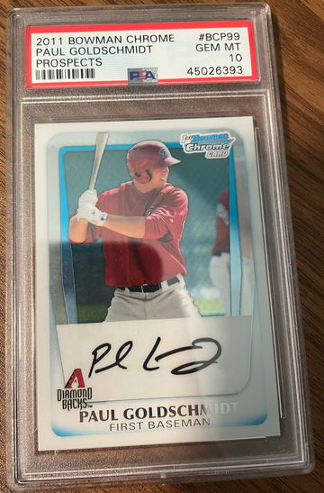 2011 1st Bowman Chrome Paul Goldschmidt BCP99 PSA 10 (Low Pop!)