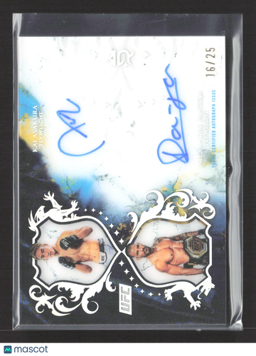 2025 Topps Royalty Collection UFC Alexandre Pantoja Kai Asakura #DA-AP /25 Dual Autograph