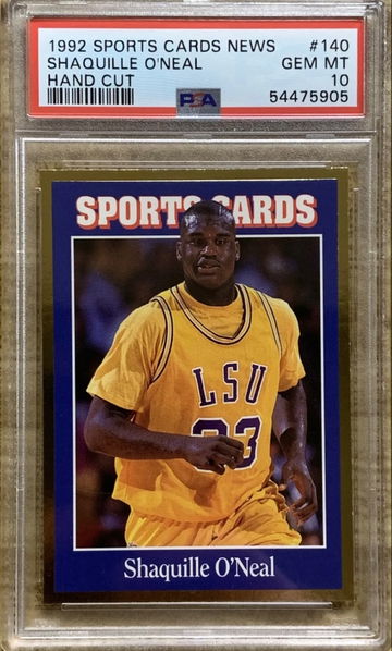 1992 Sports Card News Shaquille O'Neal #140 Rookie Card PSA 10 Gem Mint *pop 2