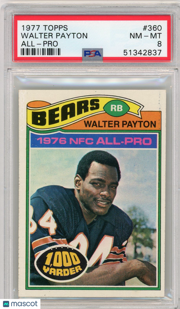 1977 Topps Walter Payton #360 All Pro PSA 8