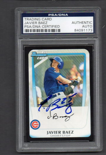 Javier Baez Signed Autographed 2011 Bowman Draft #6 RC PSA DNA COA