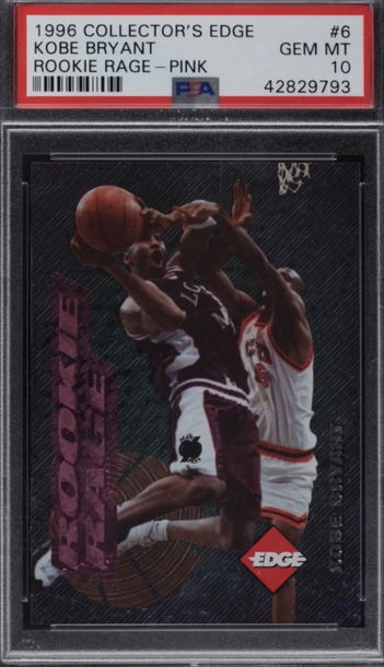 1996 Collectors Edge Kobe Bryant Rage Etched Pink Foil RC PSA 10 gem Mint *pop 4