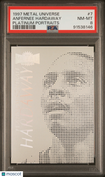 1997 Metal Universe Platinum Portrait Anfernee Hardaway #7 Portraits PSA 8