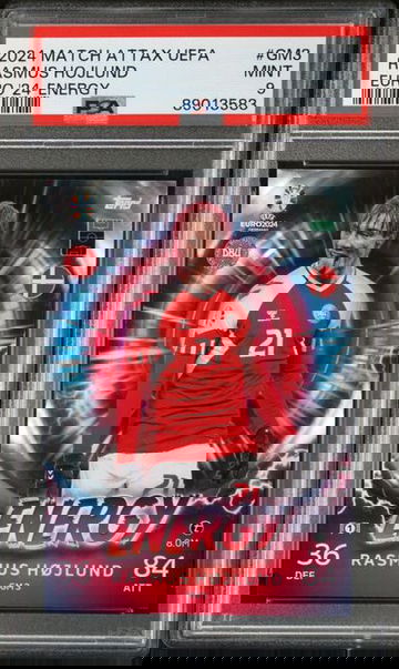 2024 TOPPS MATCH ATTAX EURO 2024 RASMUS HOJLUND GM3 ENERGY PSA 9 SSP