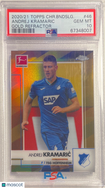 2020 Topps Chrome Bundesliga Andrej Kramaric #46 Gold Refractor PSA 10