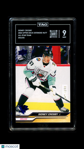 2023 Upper Deck Extended Sidney Crosby #677 Deluxe /250 TAG 9