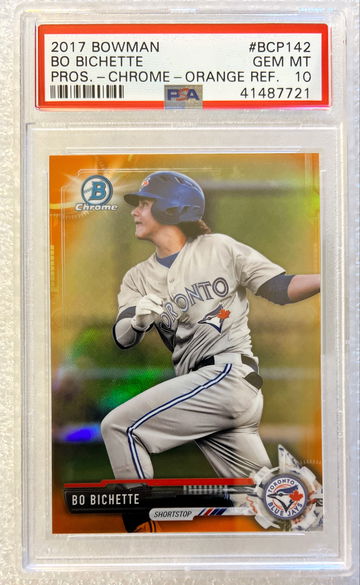 2017 Bowman Chrome Prospects Bo Bichette RC #01/25 Orange Refractor SSP PSA 10 GEM MINT