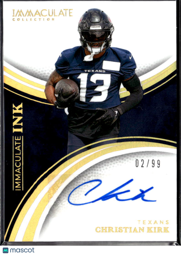 Christian Kirk 2025 Panini Immaculate Collection Immaculate Ink Auto /99 Houston Texans