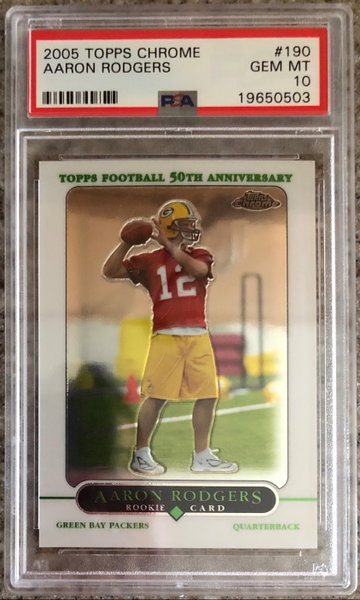 2005 Topps Chrome Aaron Rodgers RC #190 PSA 10