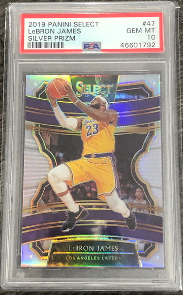 2019 Panini Select Silver Prizm Lebron James PSA 10
