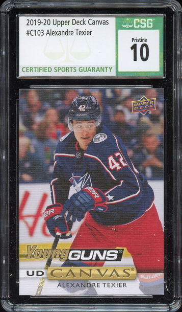 2019-20 Upper Deck Canvas ALLEXANDRE TEXIER CSG PRISTINE 10
