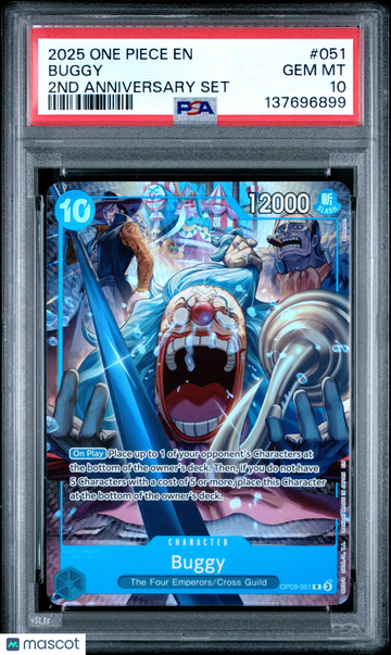 2025 One Piece English Version 2ND Anniversary Set Buggy PSA 10 #051