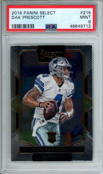 DAK PRESCOTT 2016 PANINI SELECT FIELD LEVEL PSA 9