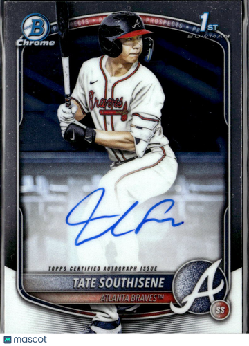 Tate Southisene 2025 Bowman Chrome Auto Atlanta Braves