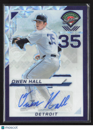 2025 Panini Prospect Edition Prizm Owen Hall #90 Purple Scope Auto /49