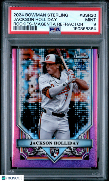 2024 Bowman Sterling Rookies Jackson Holliday #BSR20 Magenta Refractor PSA 9