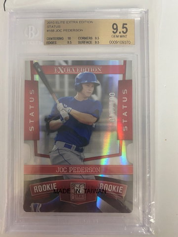 2010 Elite Extra Edition Joc Pederson Red Status /100 BGS 9.5