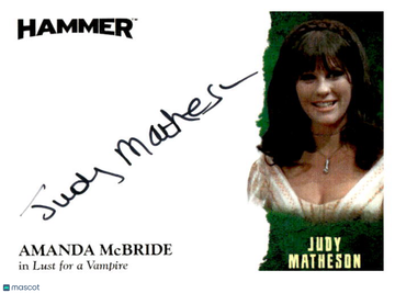 Hammer Series 2 Judy Matheson Hand Signed Limited Edition #JM2