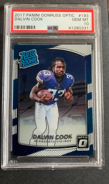 2017 Donruss Optic Dalvin Cook RC #193 PSA 10 GEM MINT