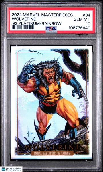 2024 Upper Deck Marvel Masterpieces '92 Platinum Wolverine #94 PSA 10