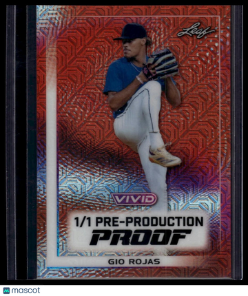 2026 Leaf Vivid Gio Rojas #BA-GR1 Base Autographs Mojo Yellow SN AU